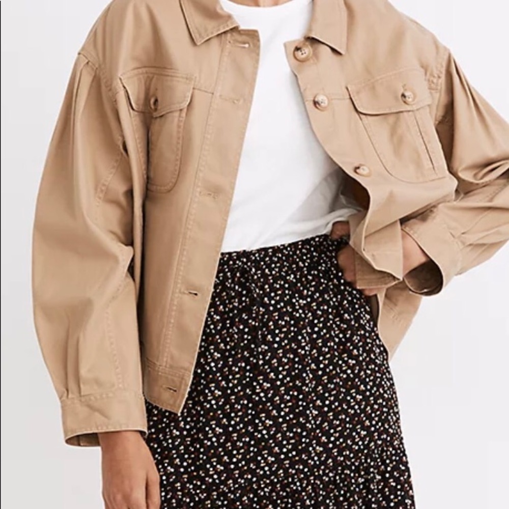 Madewell Puff Sleeve Military Jacket